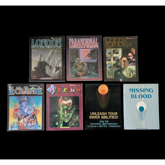 Shadowrun Lot of 7 Sourcebooks Unleash Your Inner Abilities Missing Blood 1990 - Picture 1 of 16